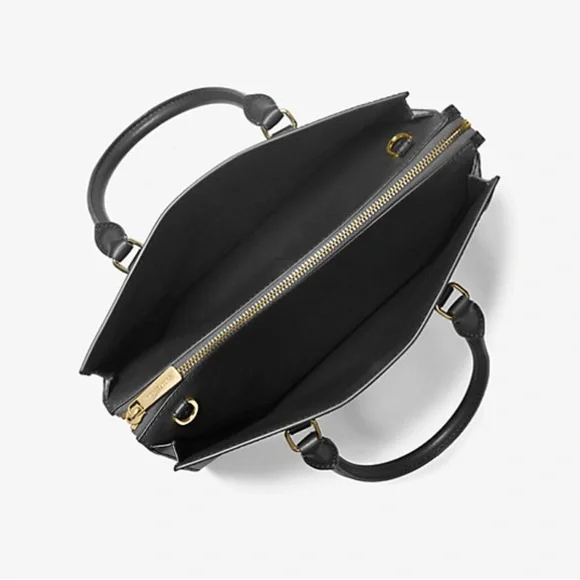 Michael Kors Black Satchel with Gold Accents - Picture 3 of 3